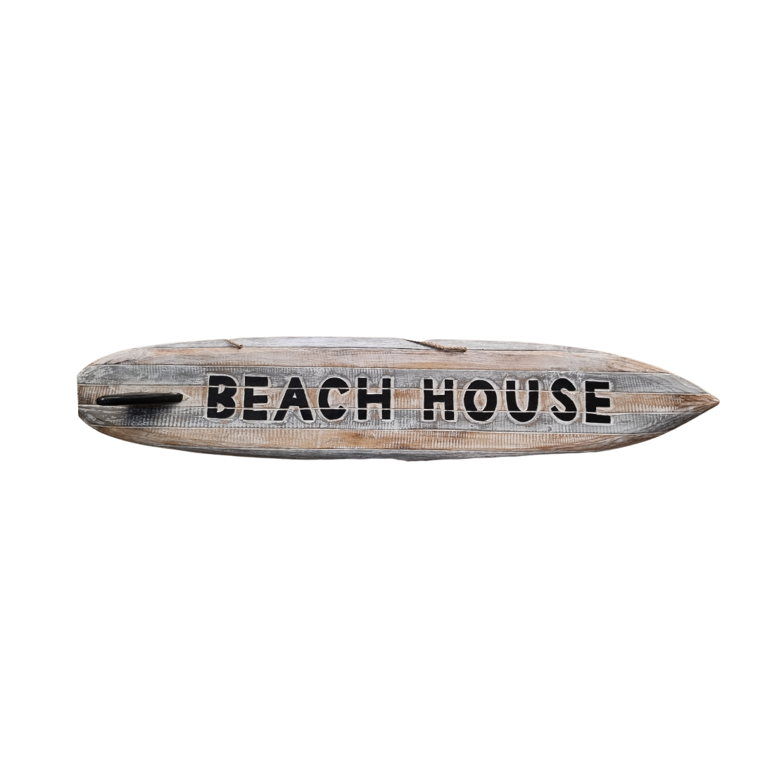 Beach House Surf Board Sign