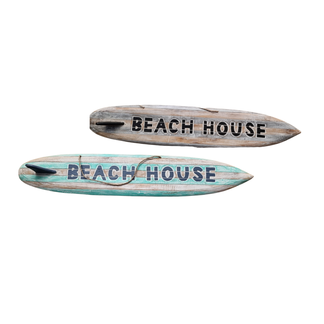 Beach House Surf Board Sign