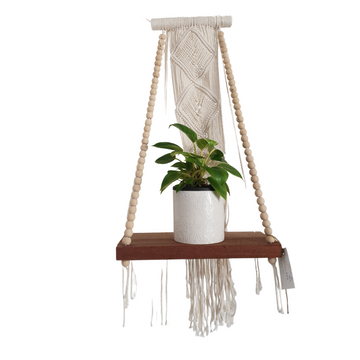 Macrame Shelf Hanging Plant Holder or Decor Holder