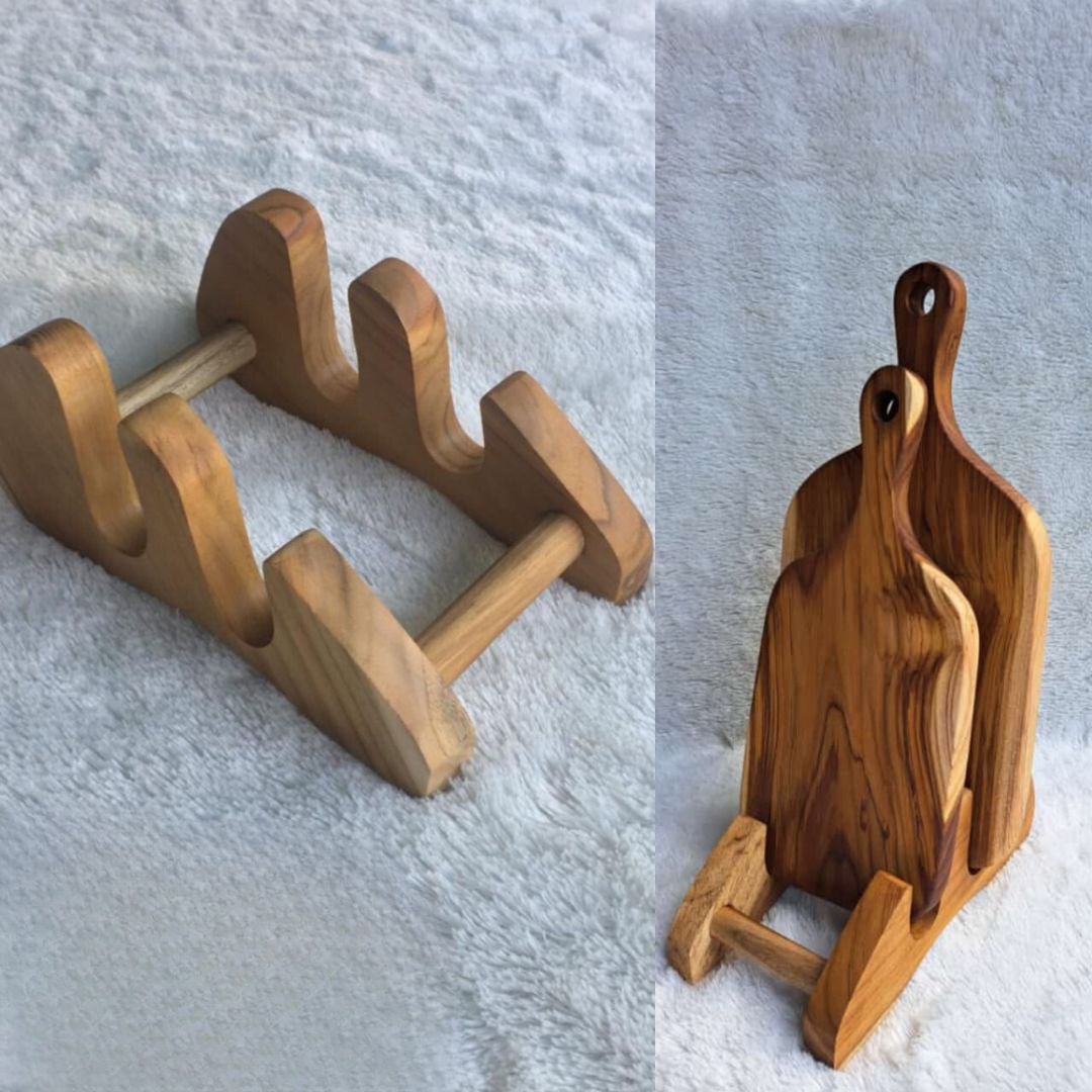 Cutting Board Holder Solid Wood