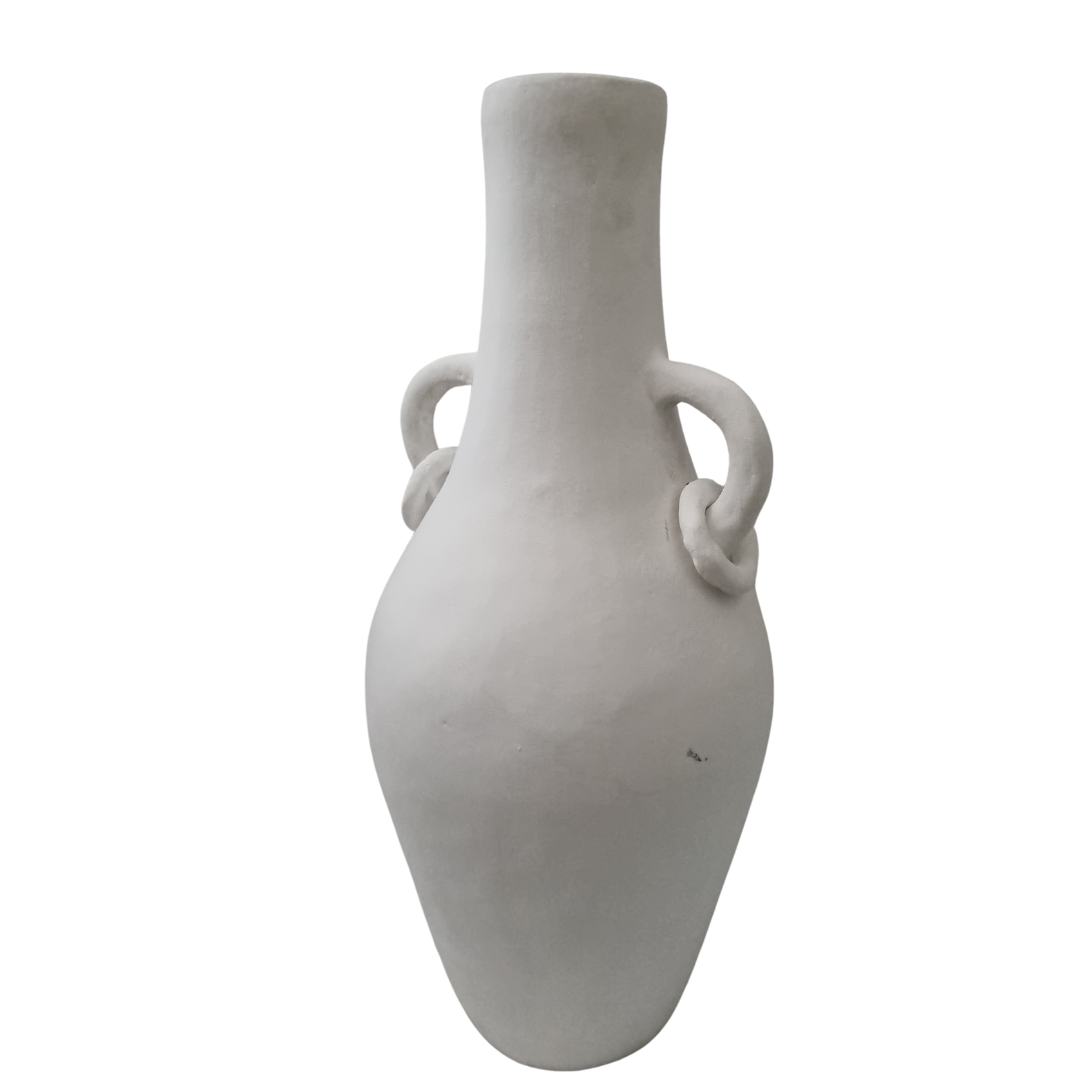 Pitcher Style Vase White 