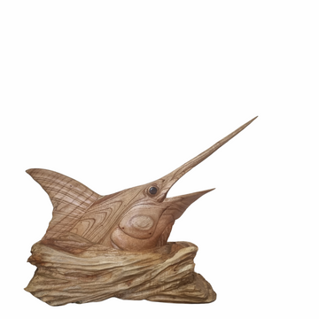 Marlin Fish Solid Wood Carving