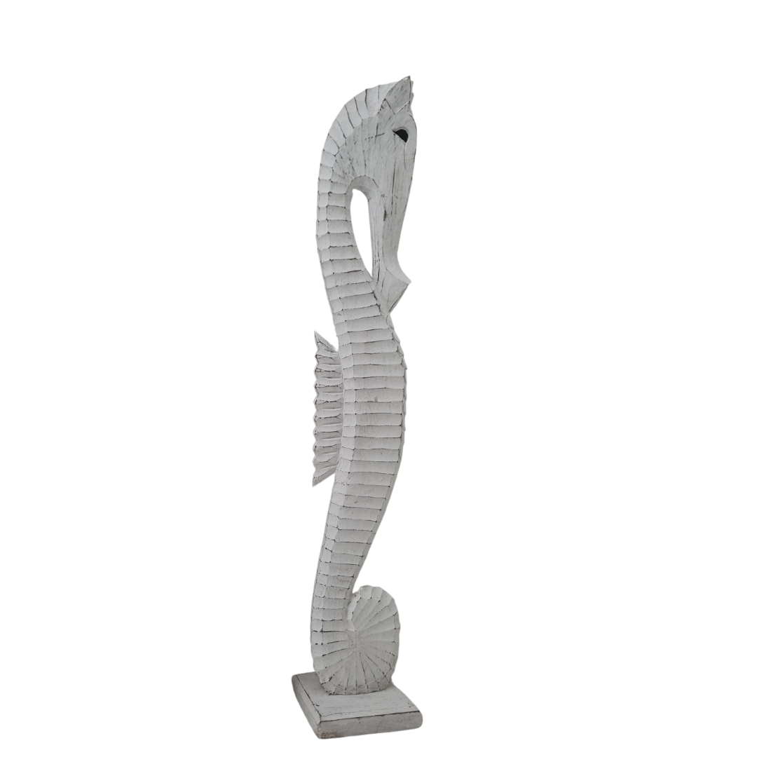 Seahorse Wooden Carved Statue