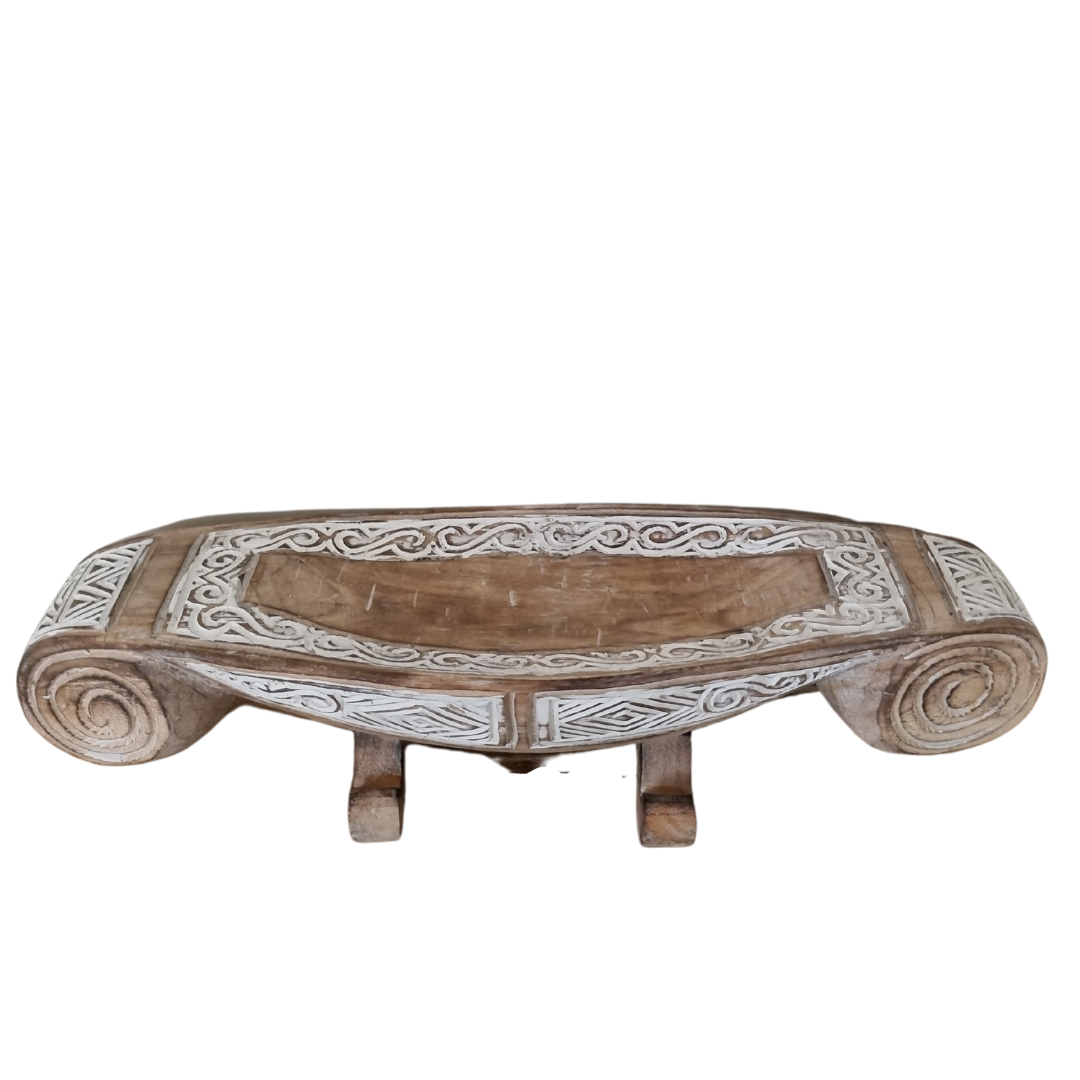 balinese carved timber boat dish Carbrook 