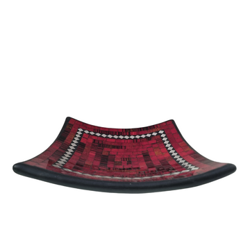 Classic Red Mosaic Square Bowls