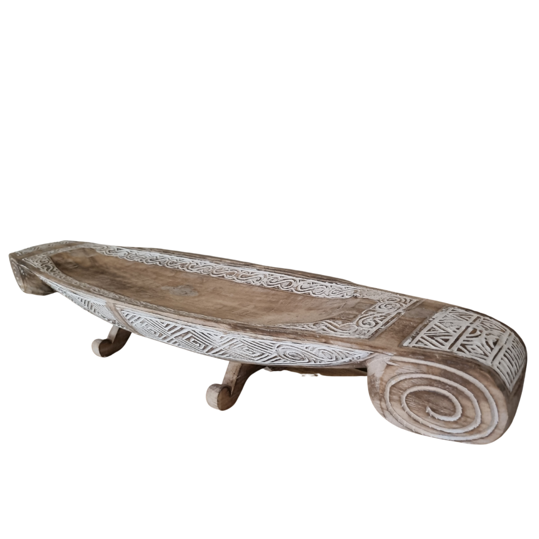 wooden boat shaped platter