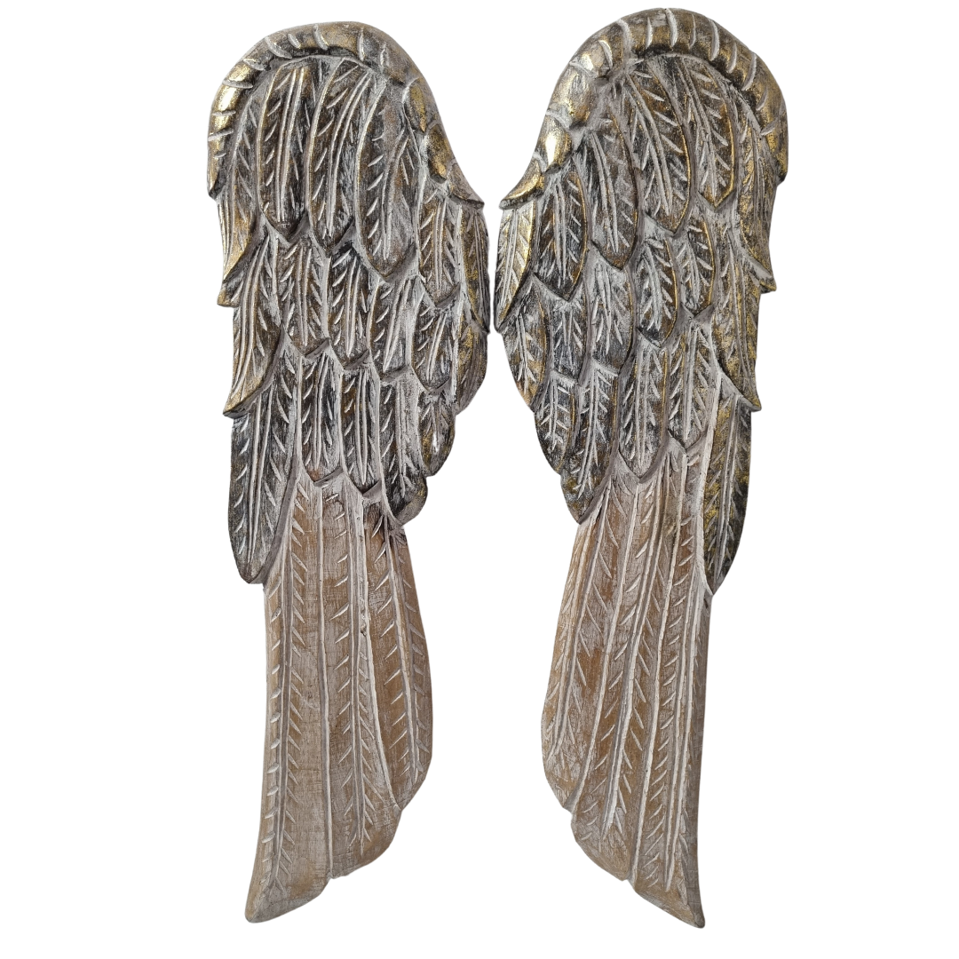 wooden angle wings Gold finish 