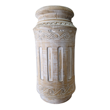 Exquisite Hand Carved Wooden Vase