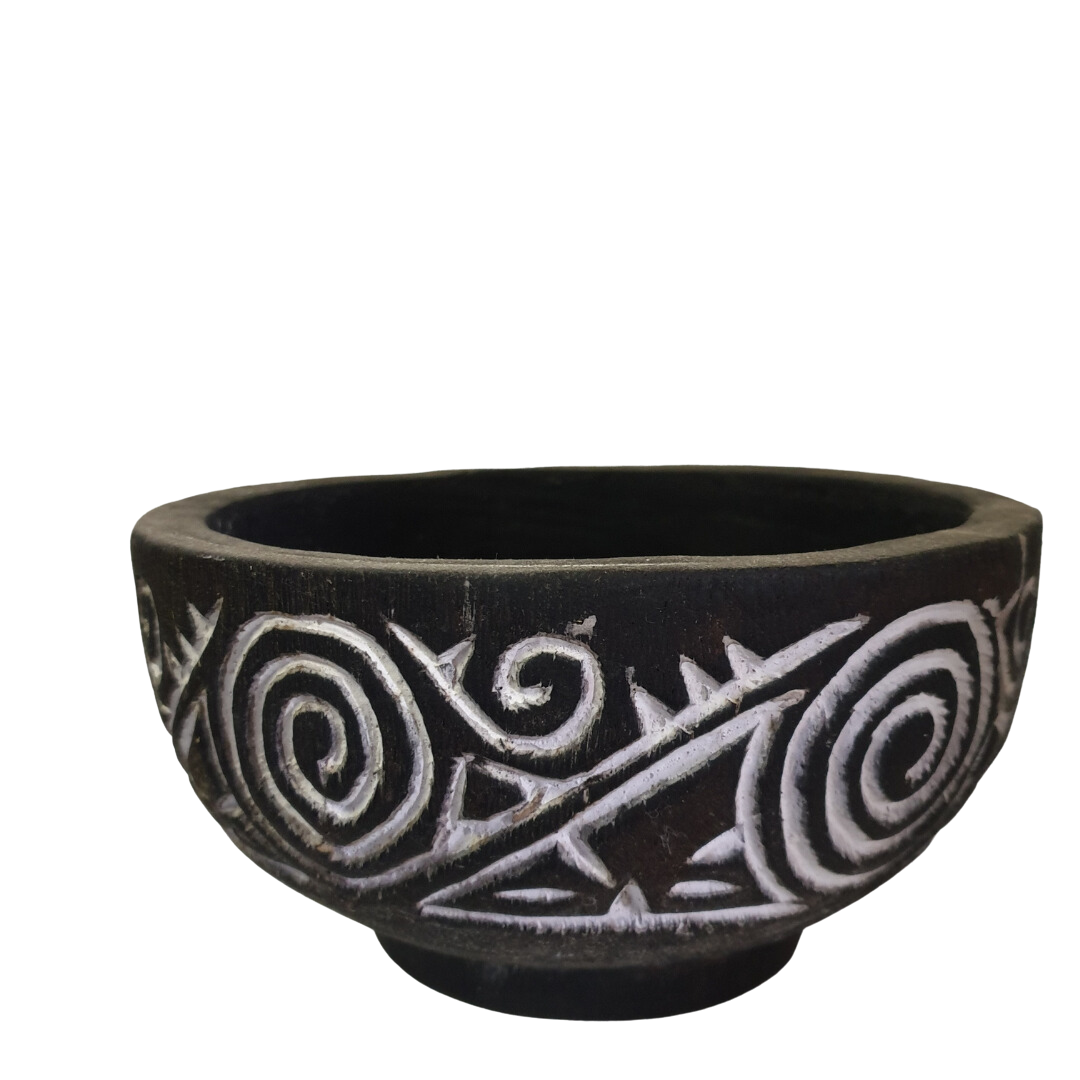 Tribal Carved Wooden Bowl Decor