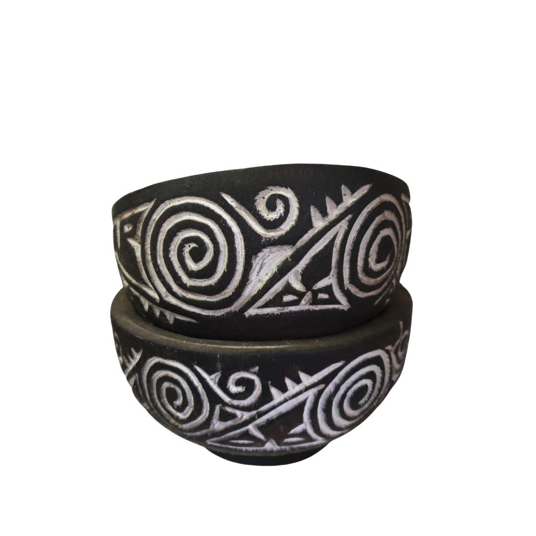 Tribal Carved Wooden Bowl Decor