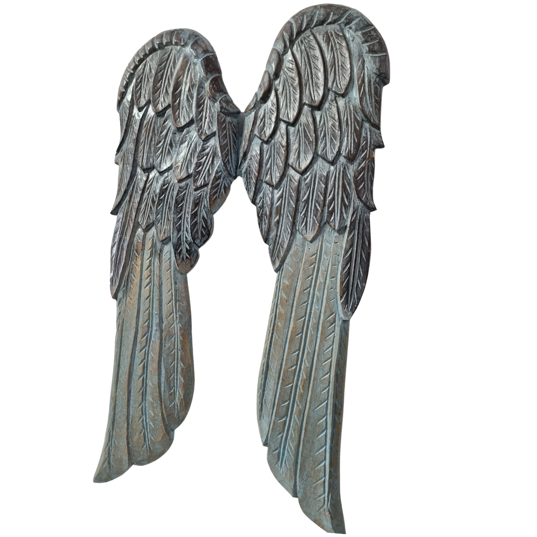 angel wings wall wooden decor 