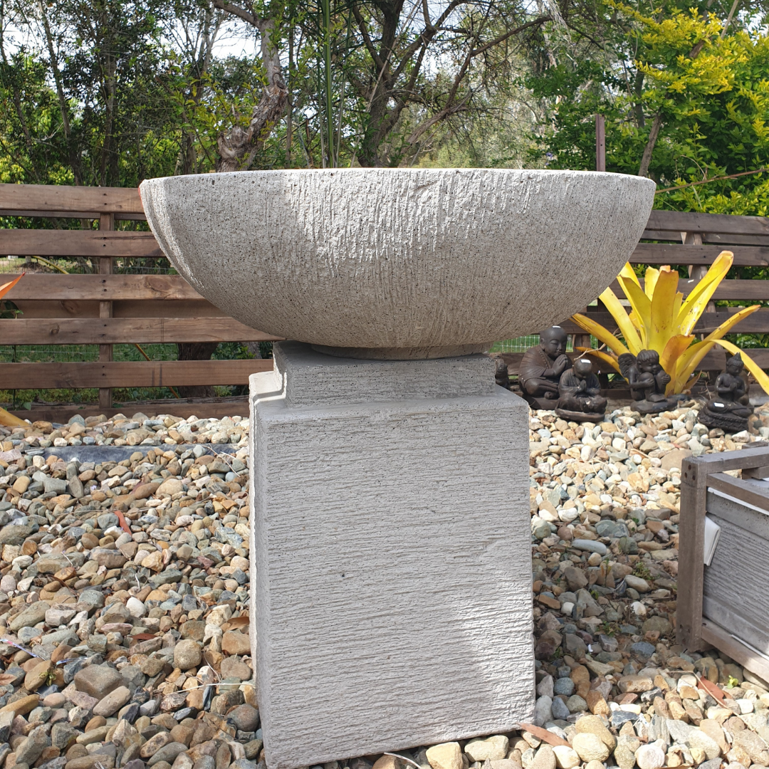 Garden Gray Planter - Bird Bath