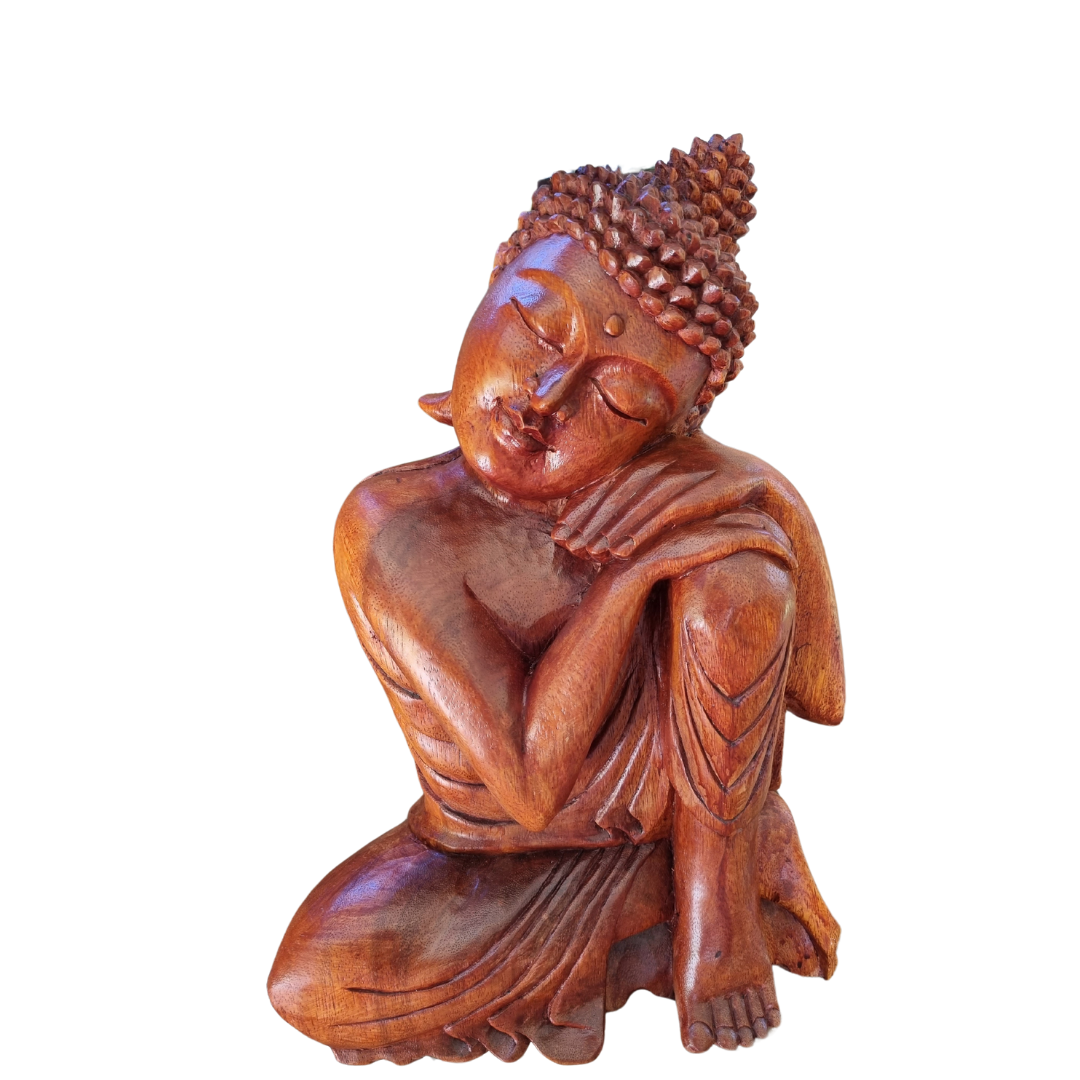 Resting Buddha Solid Wood Carving