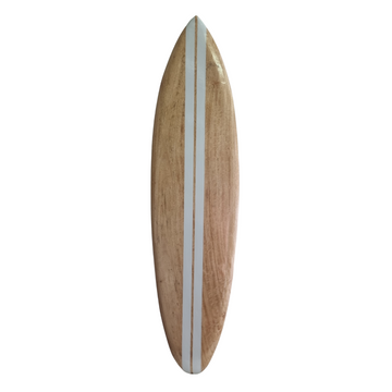 Vivid White Strip Surf Board Wall Art