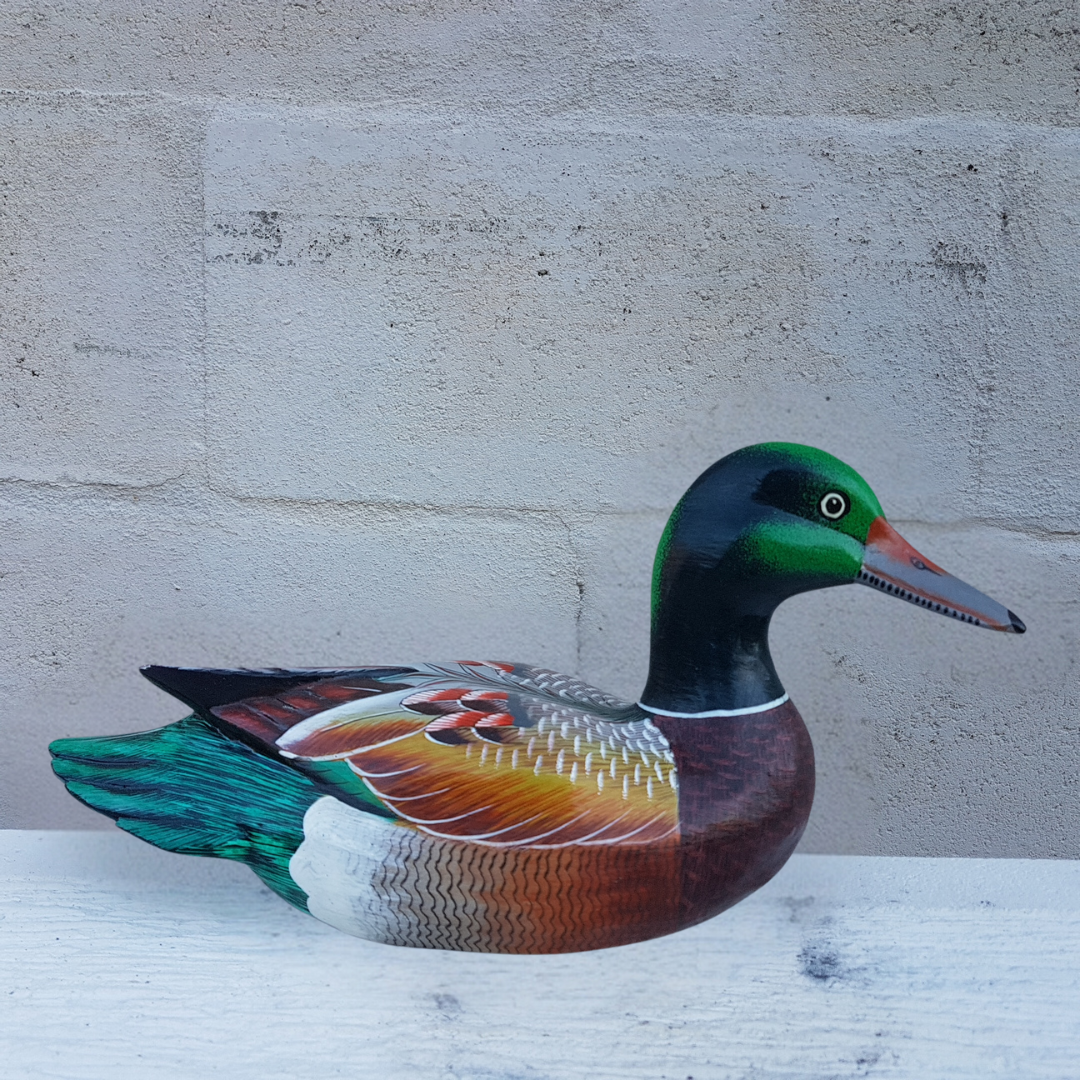 Wild Duck Wooden Carving