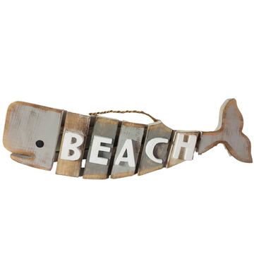 Beach Whale Wall Art Sign