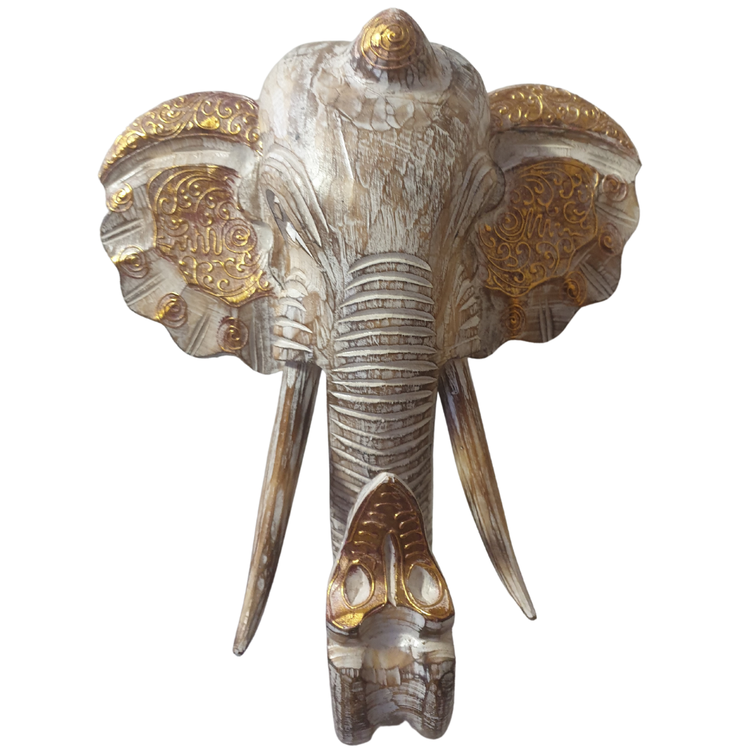 Elephant Head Wall Carving