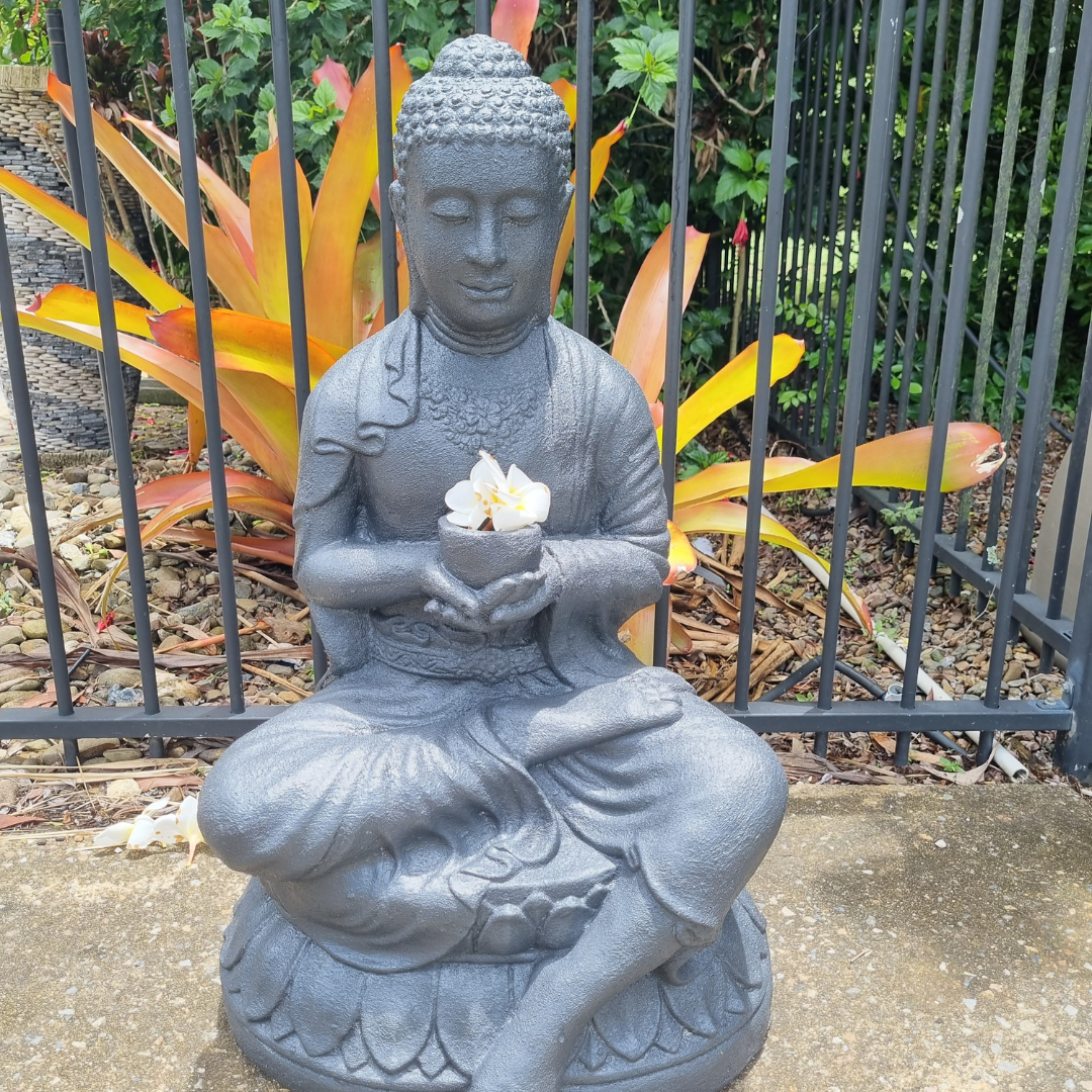 Garden Buddha Statue Offering