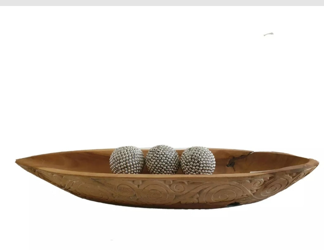 Rustic Teak Wood Boat Tray