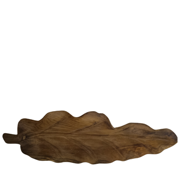 Wooden Tray Leaf Design