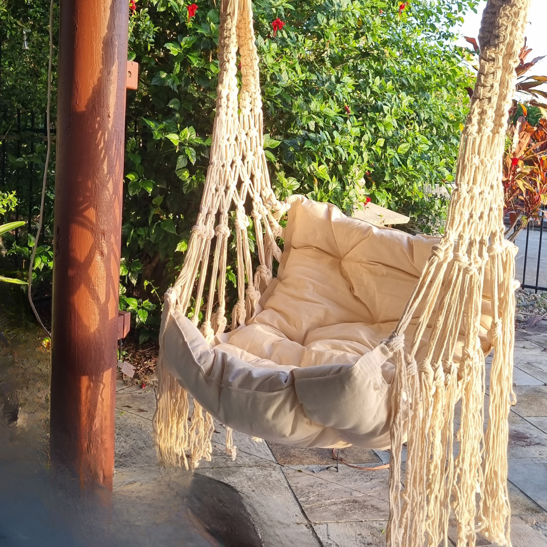 Boho Macrame Adult Hammock Chair 