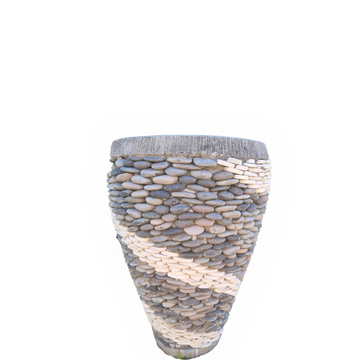 Garden Pot Pebble / Concrete Grey