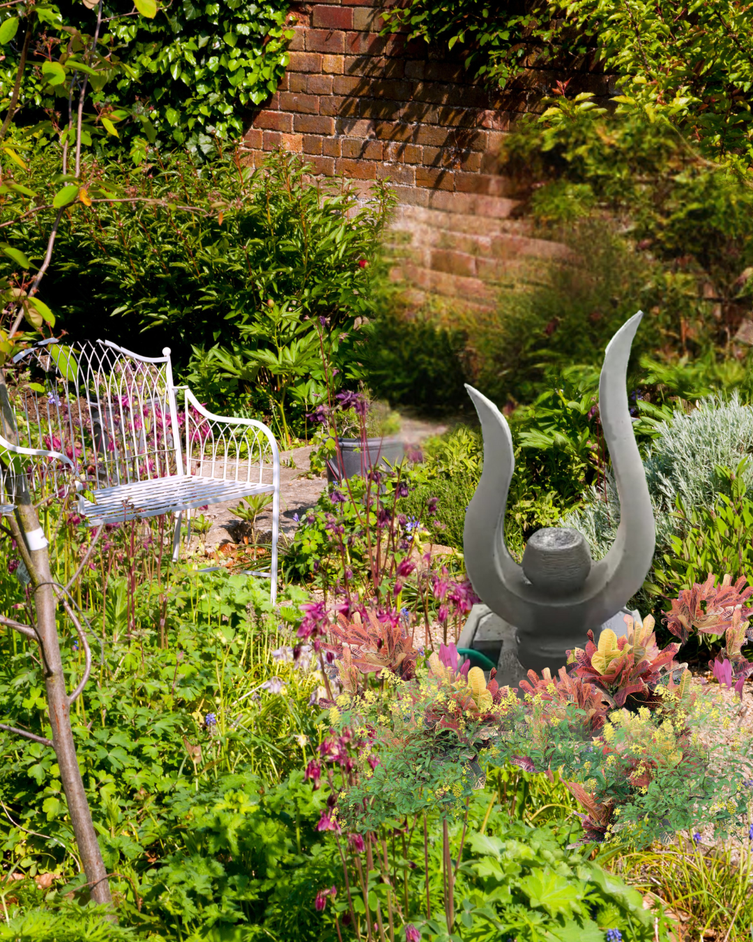 Concrete Garden Water Fountain