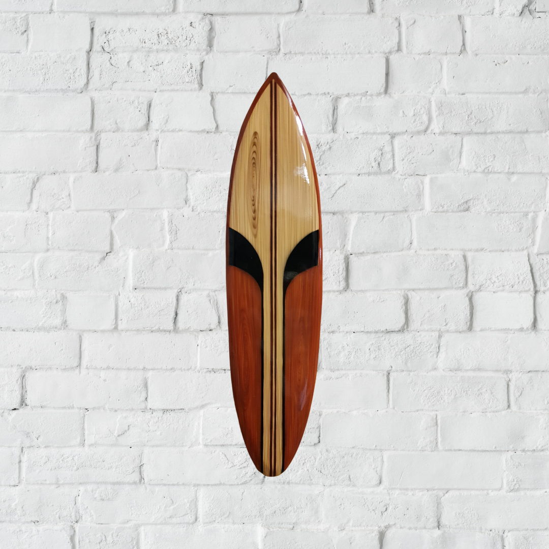 Surfboard Wall Art Rustic Brown