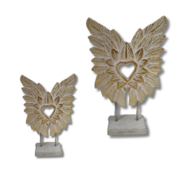 Decorative Angel Wings On A Stand