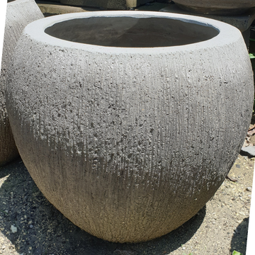 Garden Pot Gray Concrete