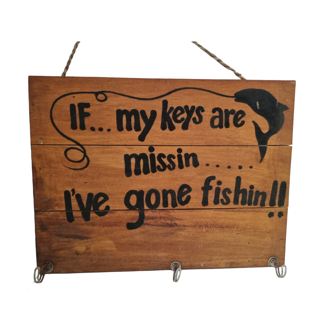 Gone Fishing Wall Plaque