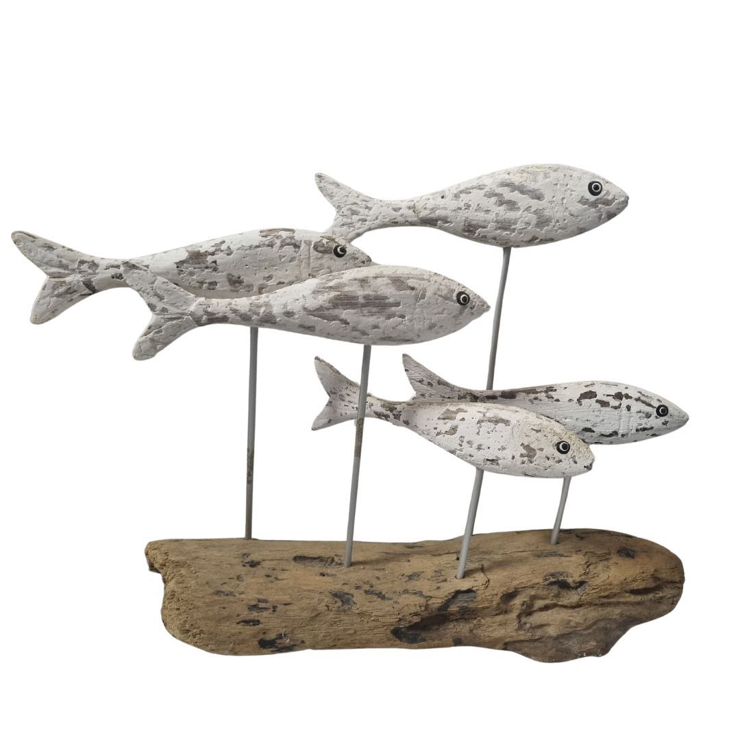 School Of Fish on Drift Wood Rustic