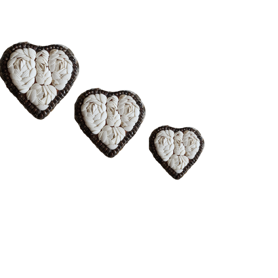 Heart Shaped Shell Trinket Boxes