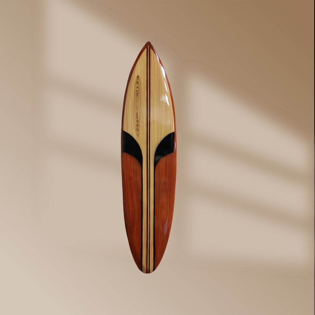 Surfboard Wall Art Rustic Brown