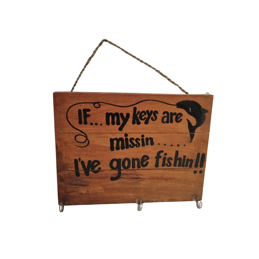 Gone Fishing Wall Plaque