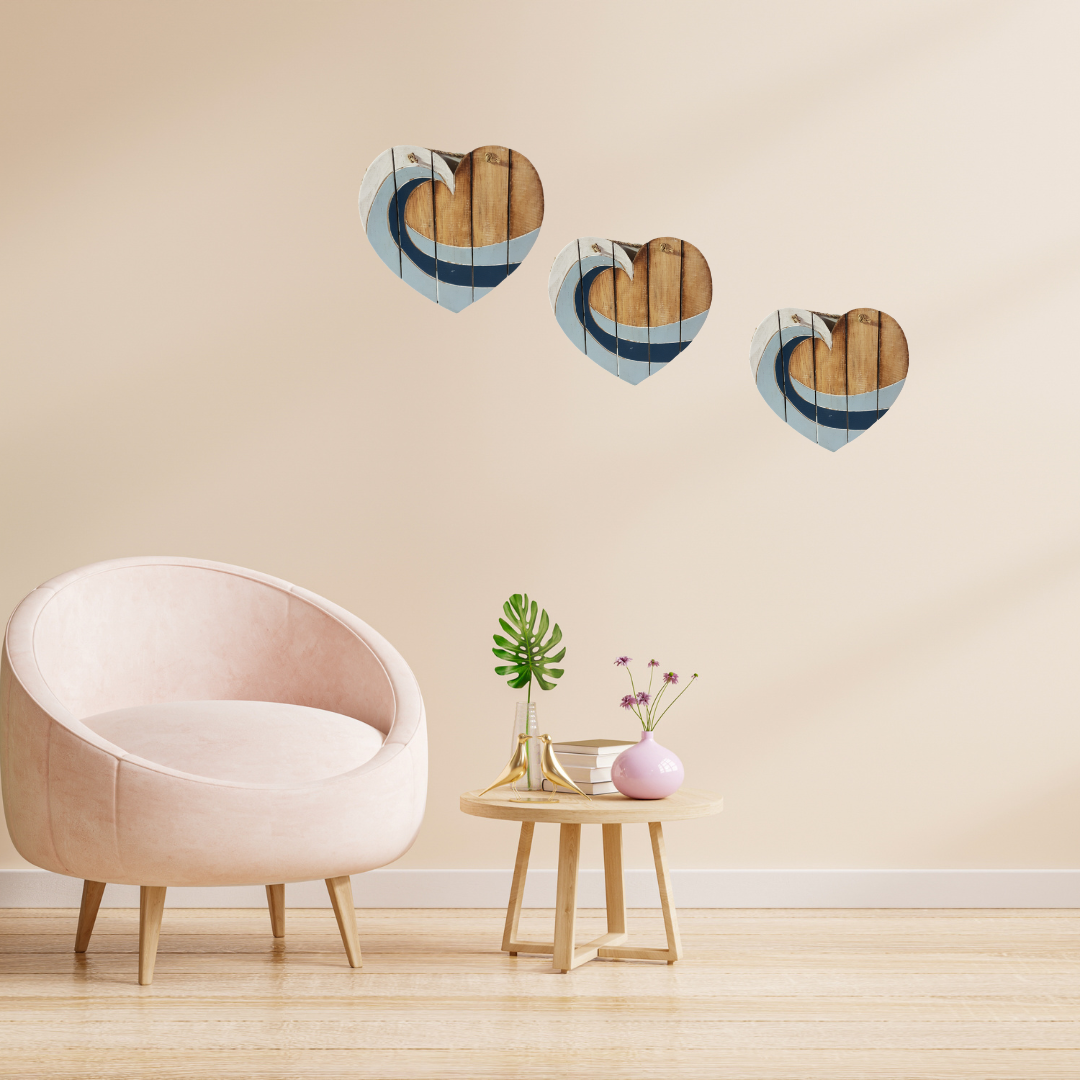 Wooden Hearts Wall Hanging