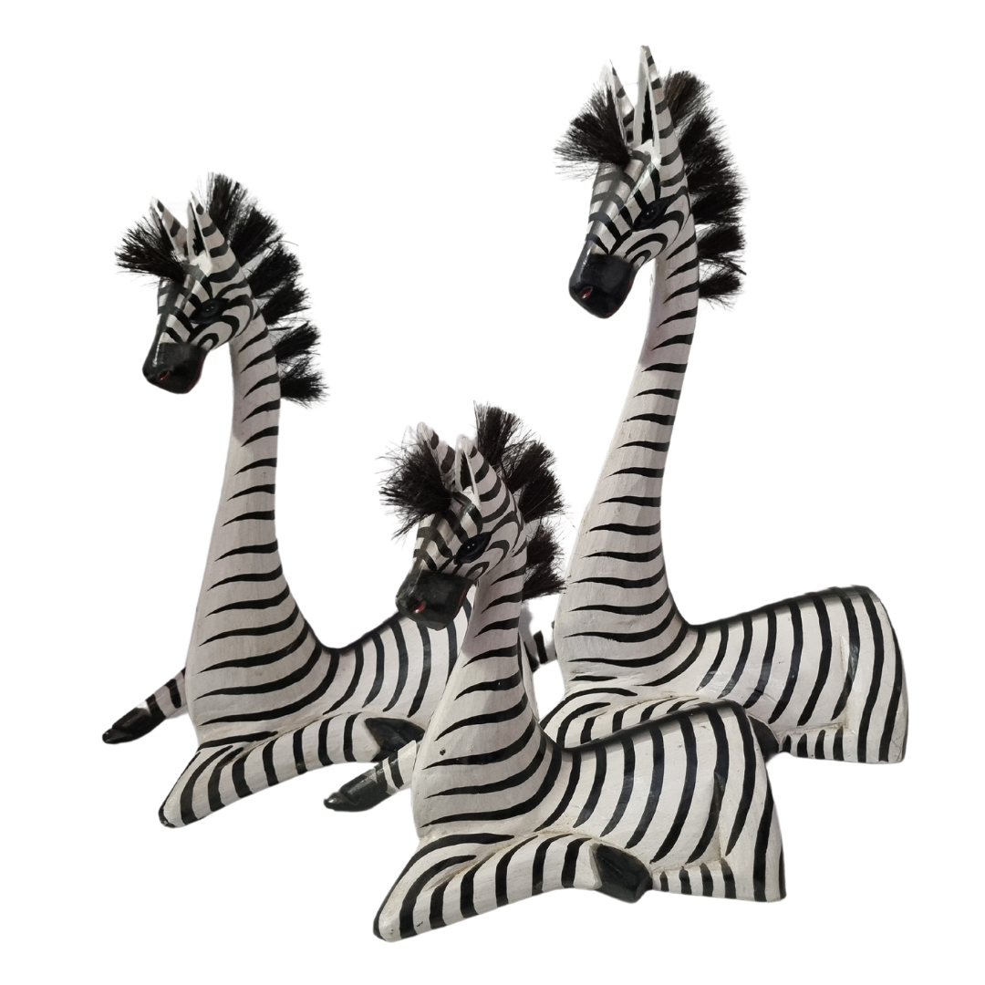 Zebra Statue Sitting - Resting