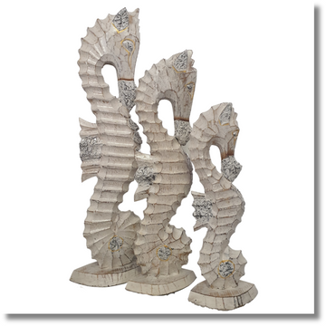 Seahorse Wooden Statue Décor