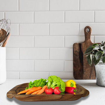 Traditional Wooden Serving Tray