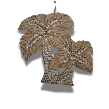 Seagrass and Shell Palm Tree Duo