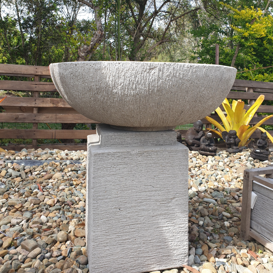 Garden Gray Planter - Bird Bath