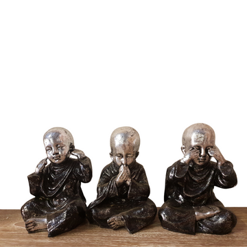 Three Wise Buddha Statues