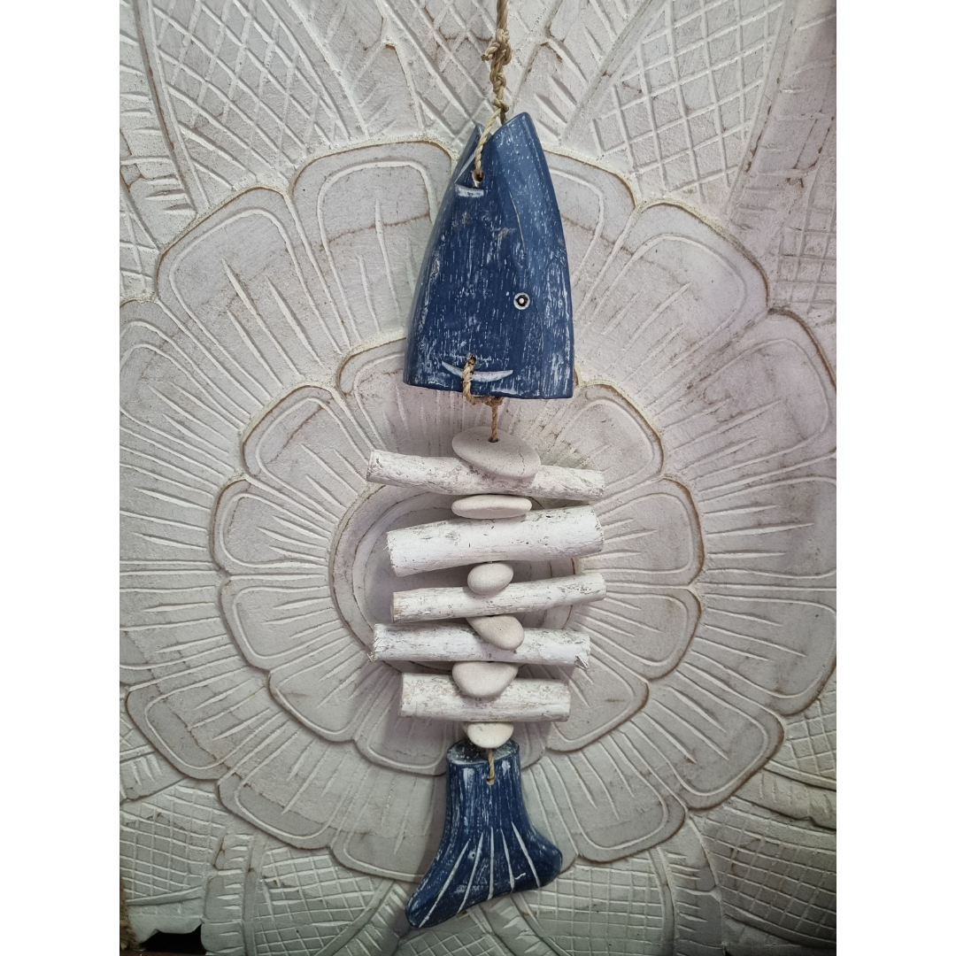 Nautical Wooden Driftwood Fish Bone Hanging 