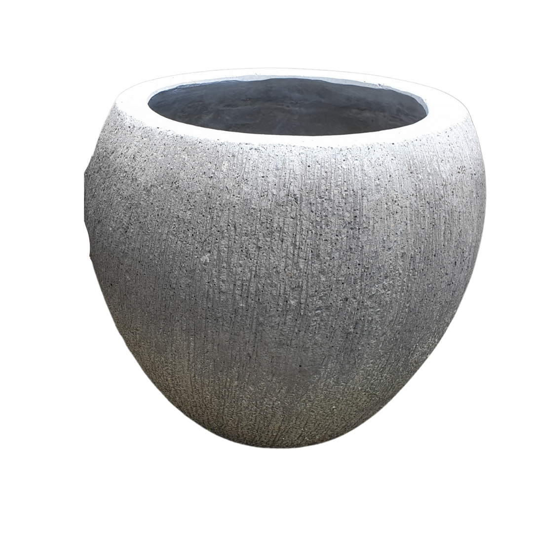 Garden Pot Gray Concrete