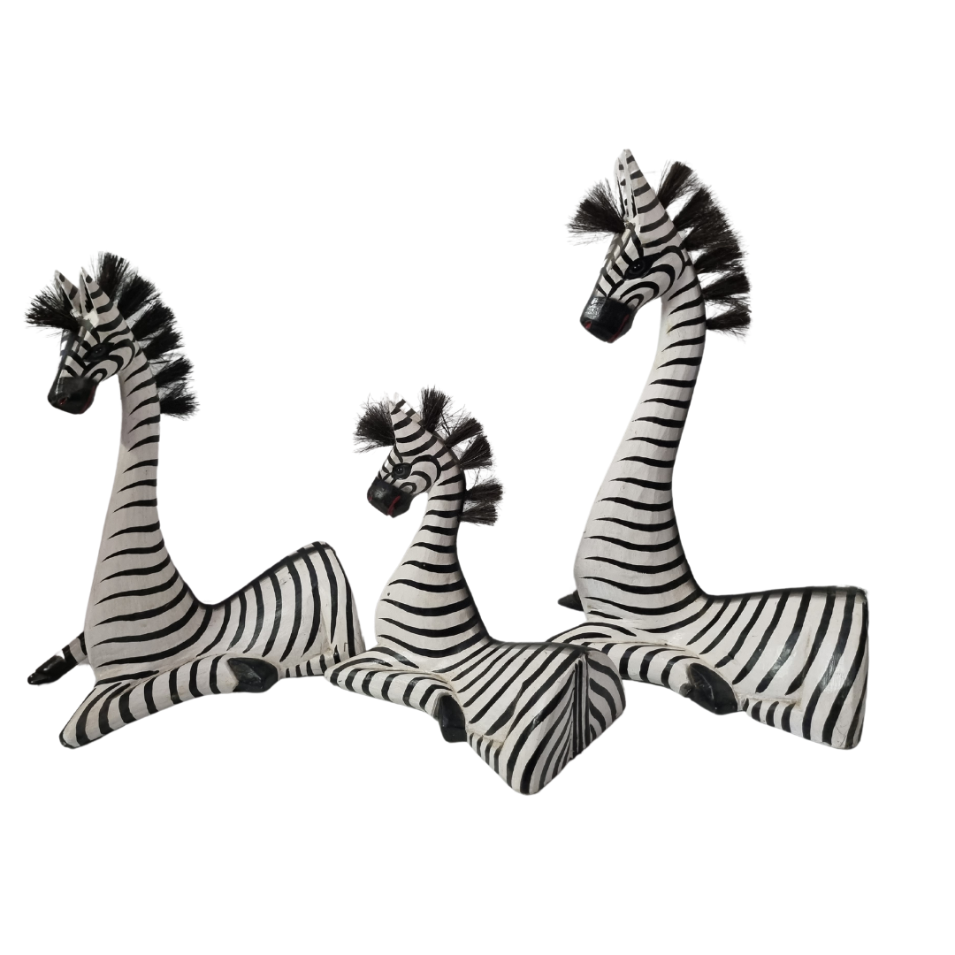 Zebra Statue Sitting - Resting