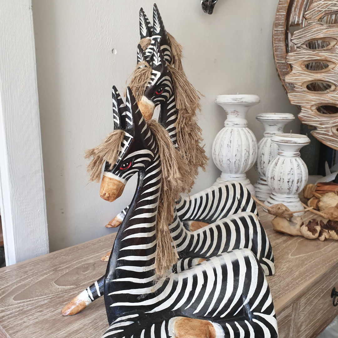 Zebra Statue Sitting - Resting