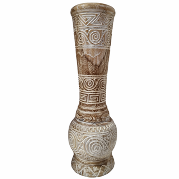 Tribal Harmony Teak Wood Vase