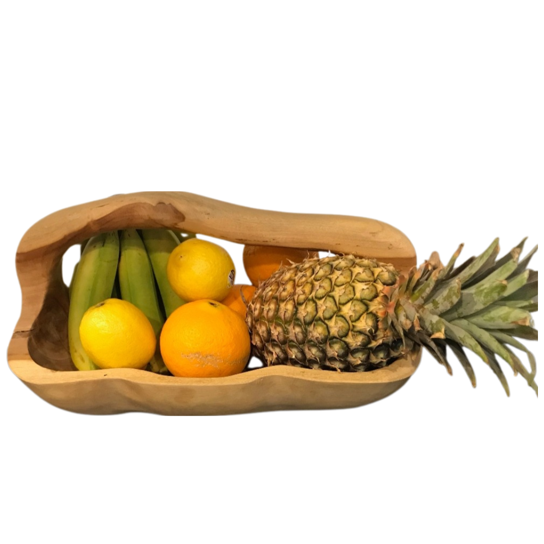 Solid Teak Wood Fruit Bowl Handle