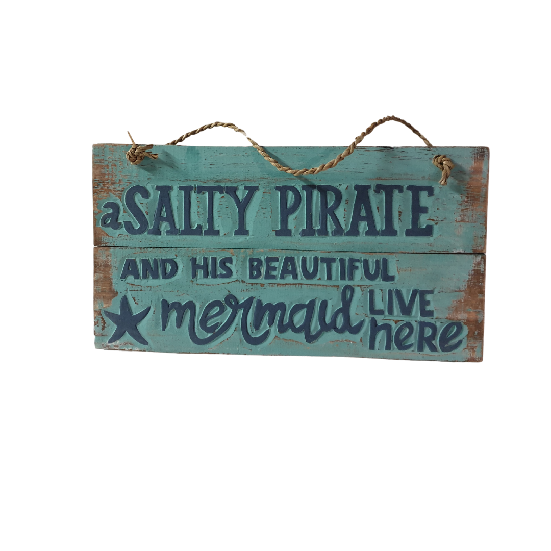 Salty Pirate Wall Plaque