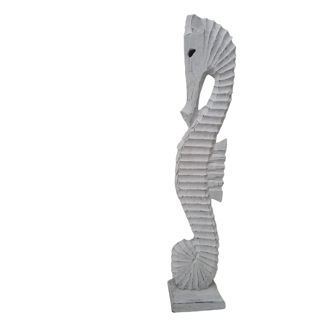 Seahorse Wooden Carved Statue